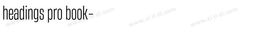headings pro book字体转换 headings pro book字体转换